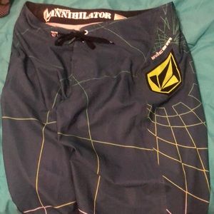 New green Dean Annihilator swim shorts